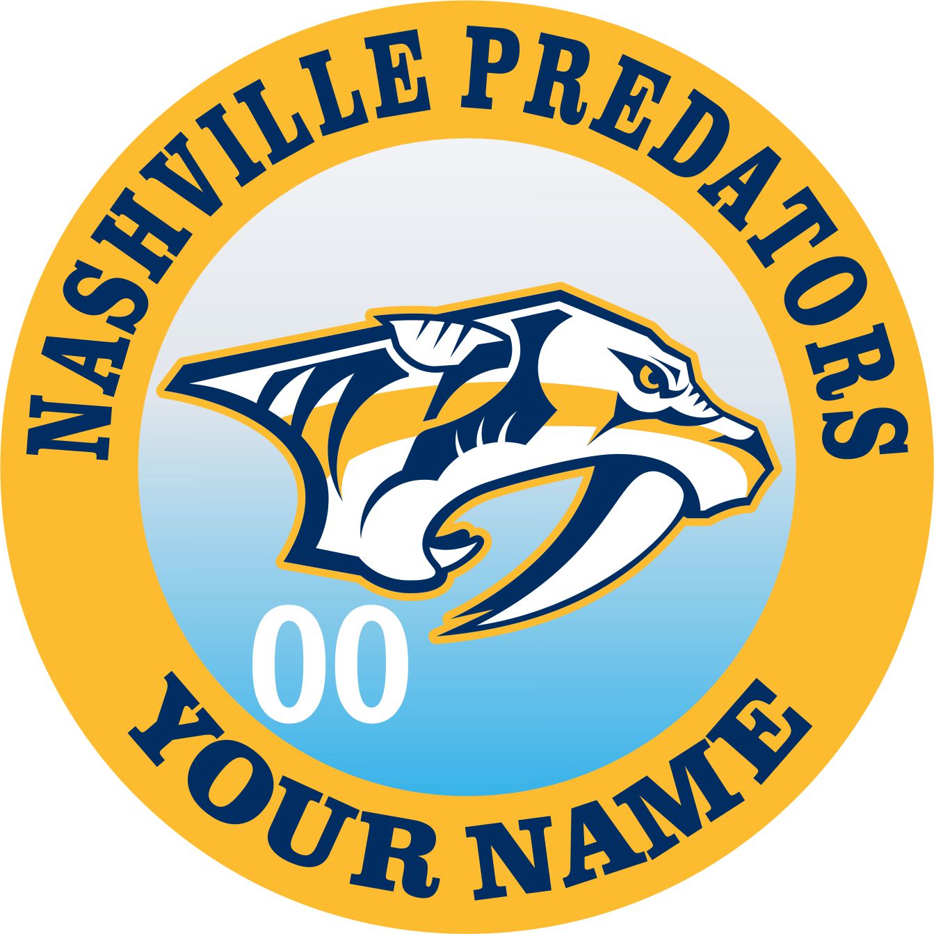 Nashville Predators Customized Logo iron on paper